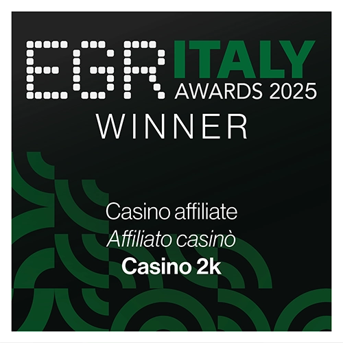 Casino2K vincitore EGR Italy Awards 2025 Affiliate of the Year