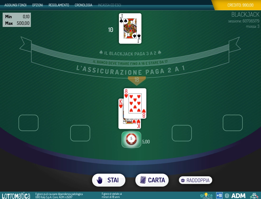 Le 3 regole di Casino2K per giocare al Blackjack