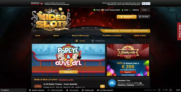 Recensione Videoslots: Free Spins, 100% fino a 200€ e Battle of Slots